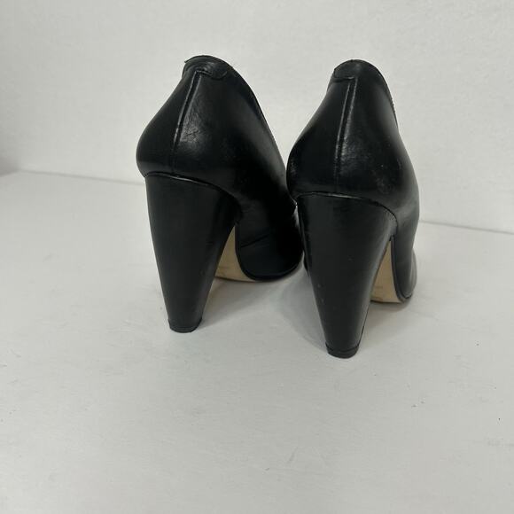 OFFICE London Black Leather Heel Pumps Size 37 - Picture 5 of 10